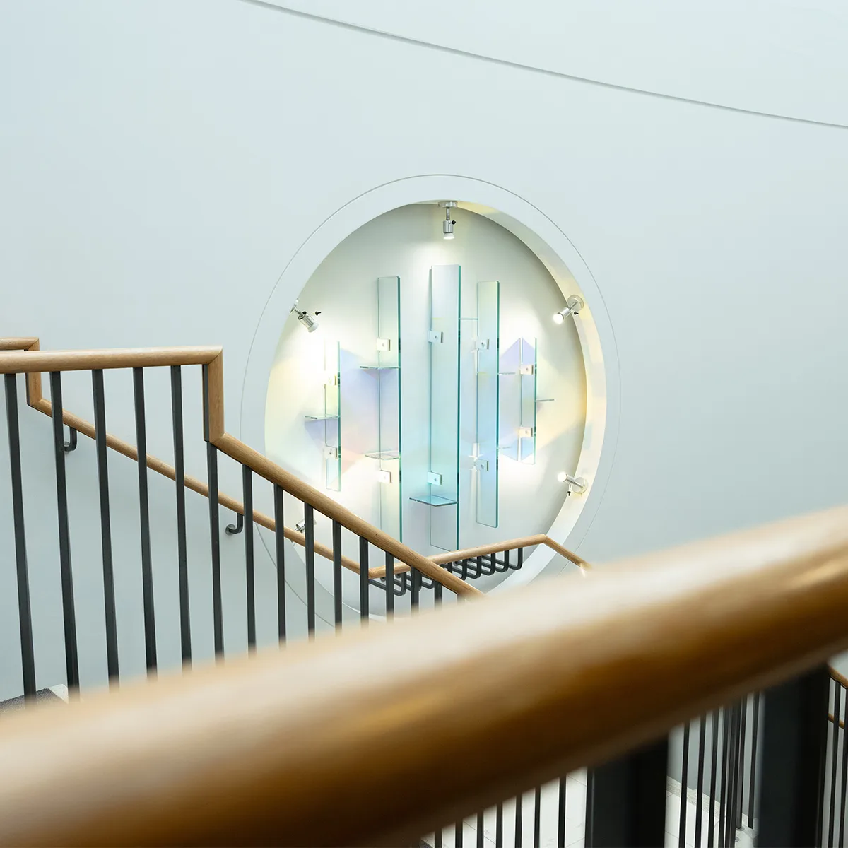Interior detail inside the London clinic in the stairwell